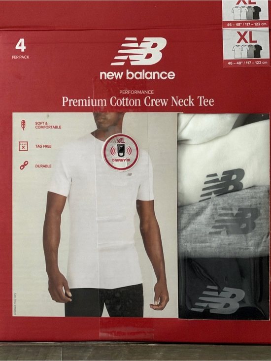 New Balance Other - New Balance Men’s Premium Cotton Crew Neck Tee – White, Gray, Black (4-Pack) NEW